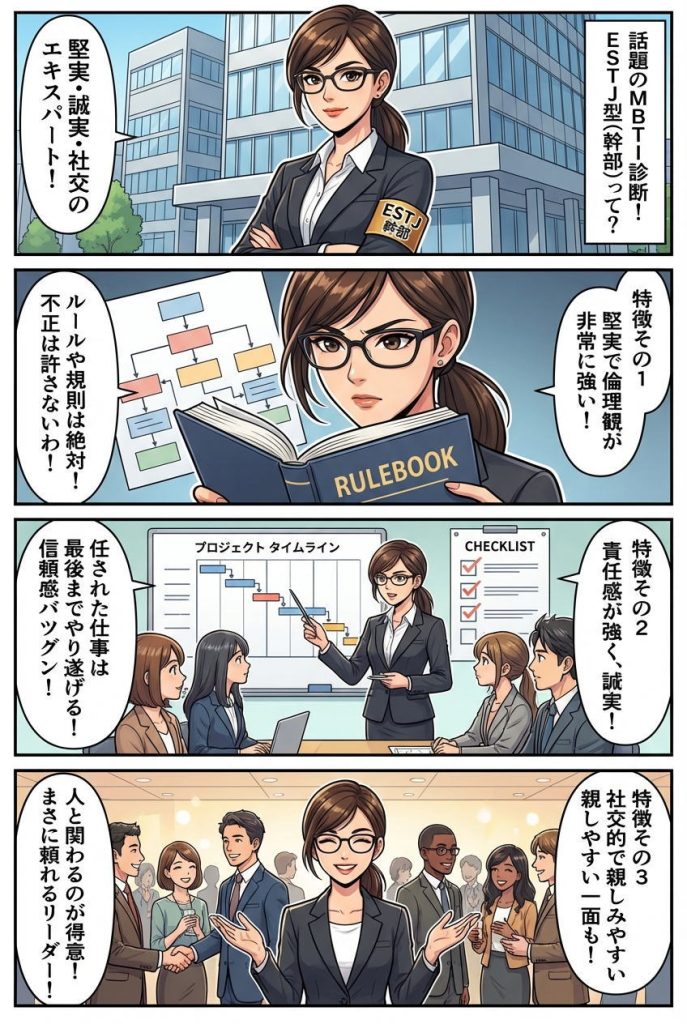 マンガ解説「ESTJ型（幹部）」の特徴は？
